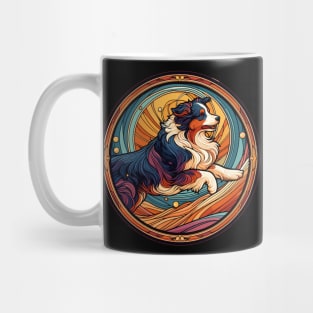 Australian Shepherd Dog - Art Nouveau Style - Dog Lovers Gift Mug